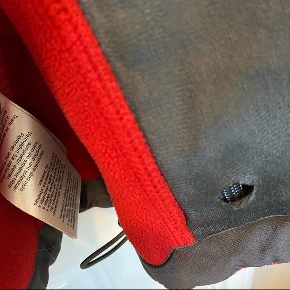 Mens Red & Gray Columbia Full Zip Fleece Jacket - Picture 7 of 8